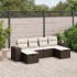 Set sofás de jardín 6 piezas y cojines ratán sintético