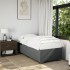 Cama box spring con colchón tela gris oscuro 90x190