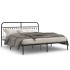 Estructura cama sin colchón con cabecero metal negro 183x203
