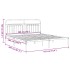 Estructura cama sin colchón con cabecero metal negro 183x203