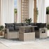 Set de sofás de jardín 6 pzas y cojines ratán sintético