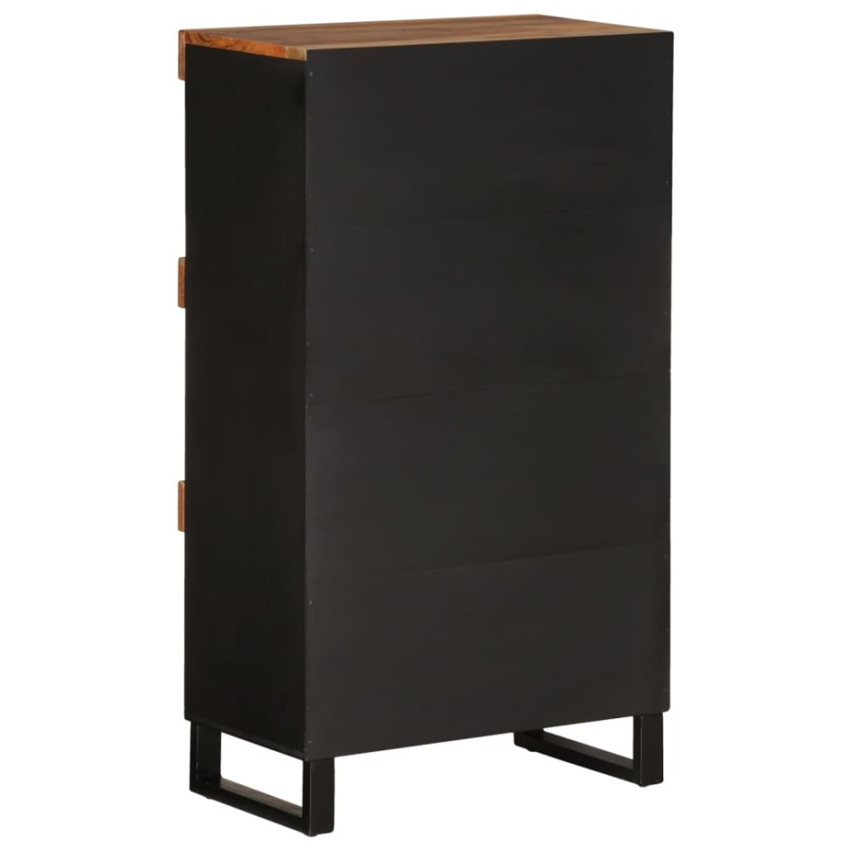 Armario auxiliar madera maciza de acacia 60x33x107