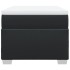 Cama box spring con colchón cuero sintético negro 90x190