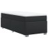 Cama box spring con colchón cuero sintético negro 90x190