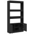 Aparador alto madera de ingeniería negro 92x33x180