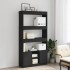Aparador alto madera de ingeniería negro 92x33x180