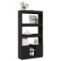 Aparador alto madera de ingeniería negro 92x33x180