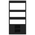 Aparador alto madera de ingeniería negro 92x33x180
