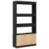 Aparador alto madera de ingeniería negro 92x33x180