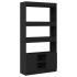 Aparador alto madera de ingeniería negro 92x33x180