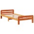 Estructura de cama sin colchón madera maciza marrón 75x190