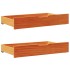 Estructura de cama sin colchón madera maciza marrón 75x190