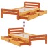 Estructura de cama sin colchón madera maciza marrón 75x190