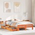 Estructura de cama sin colchón madera maciza marrón 120x190