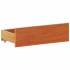 Cama sin colchón con cabecero madera de pino marrón 180x200