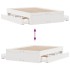 Cama sin colchón con cajones madera de pino blanco 140x190