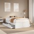 Cama sin colchón con cajones madera de pino blanco 135x190