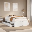 Cama sin colchón con cajones madera de pino blanco 135x190 cm