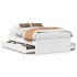 Cama sin colchón con cajones madera de pino blanco 135x190