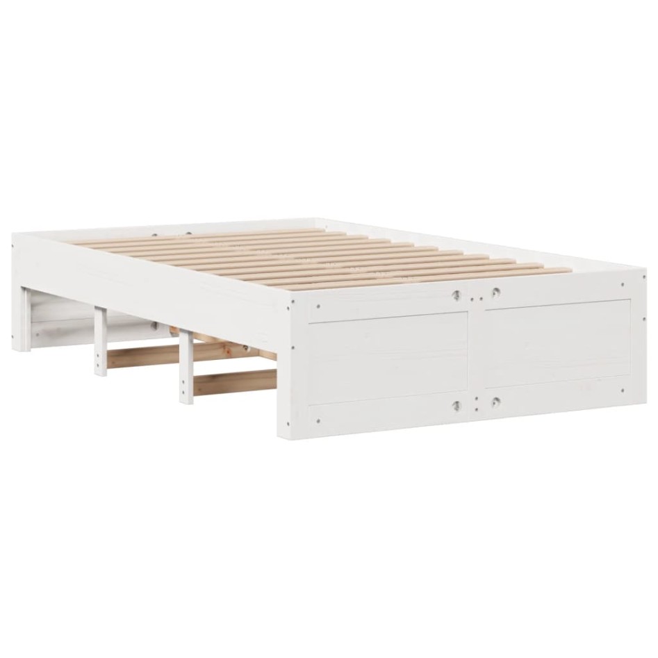 Cama sin colchón con cajones madera de pino blanco 135x190