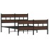 Estructura de cama sin colchón metal marrón roble 150x200