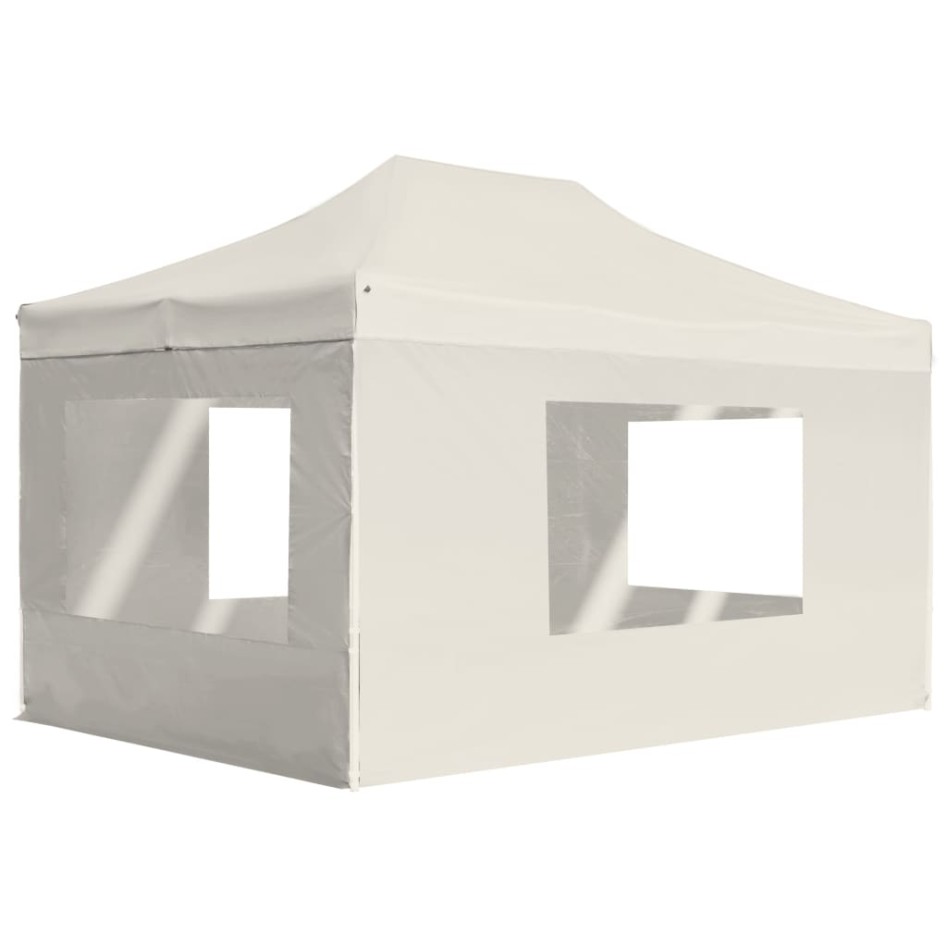 Carpa plegable profesional con paredes aluminio crema 4,5x3