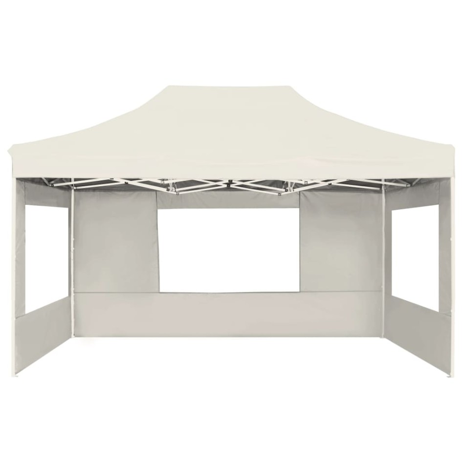 Carpa plegable profesional con paredes aluminio crema 4,5x3