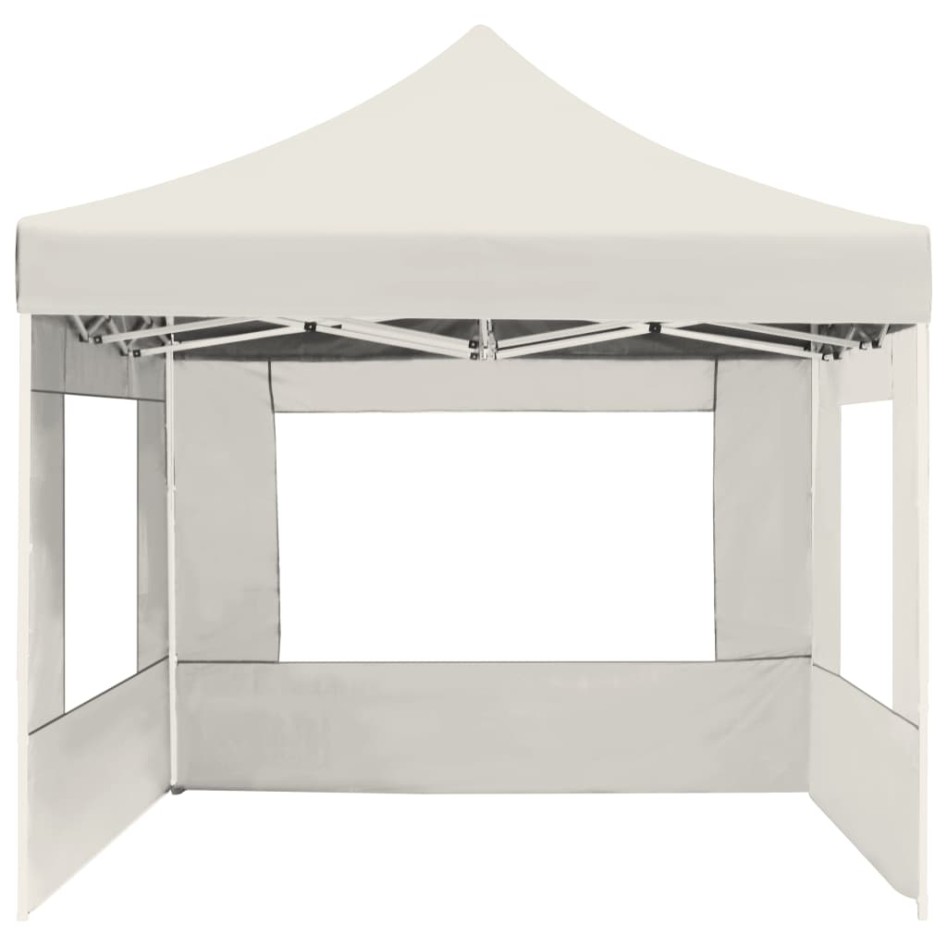 Carpa plegable profesional con paredes aluminio crema 4,5x3