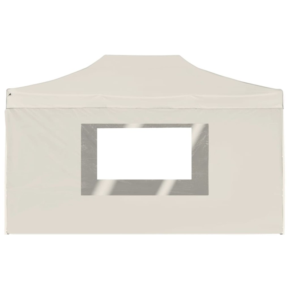 Carpa plegable profesional con paredes aluminio crema 4,5x3