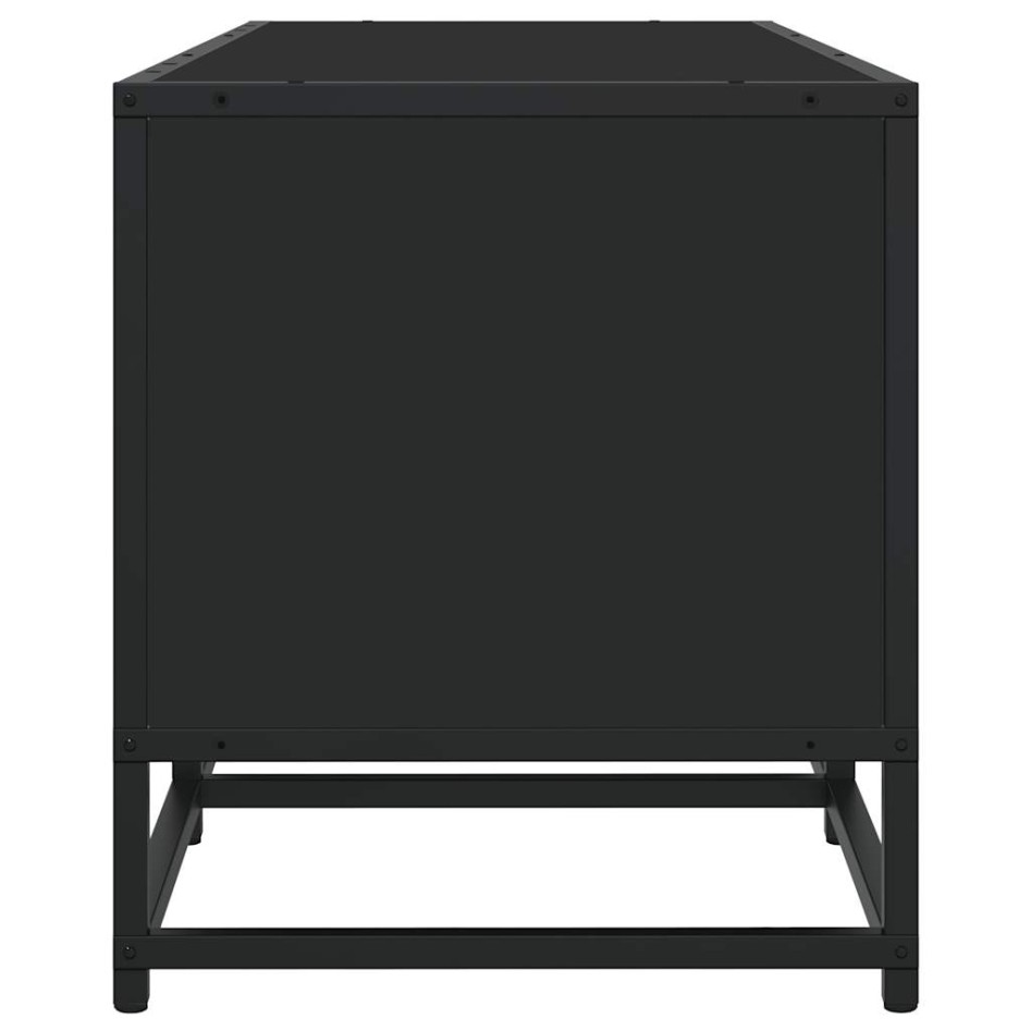 Mueble para TV madera de ingeniería negro 210x35x41