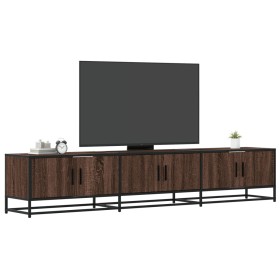Mueble para TV madera de ingeniería marrón roble 210x35x41