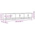 Mueble para TV madera de ingeniería marrón roble 210x35x41