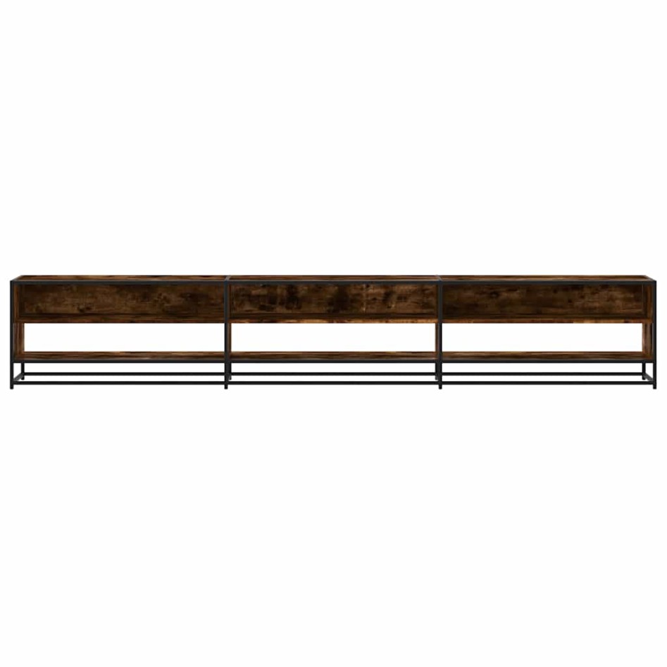 Mueble de TV madera de ingeniería roble ahumado 270x40x46