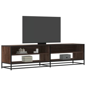 Mueble de TV madera de ingeniería marrón roble 180,5x40x46