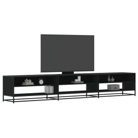Mueble de TV madera de ingeniería negro 270x40x46