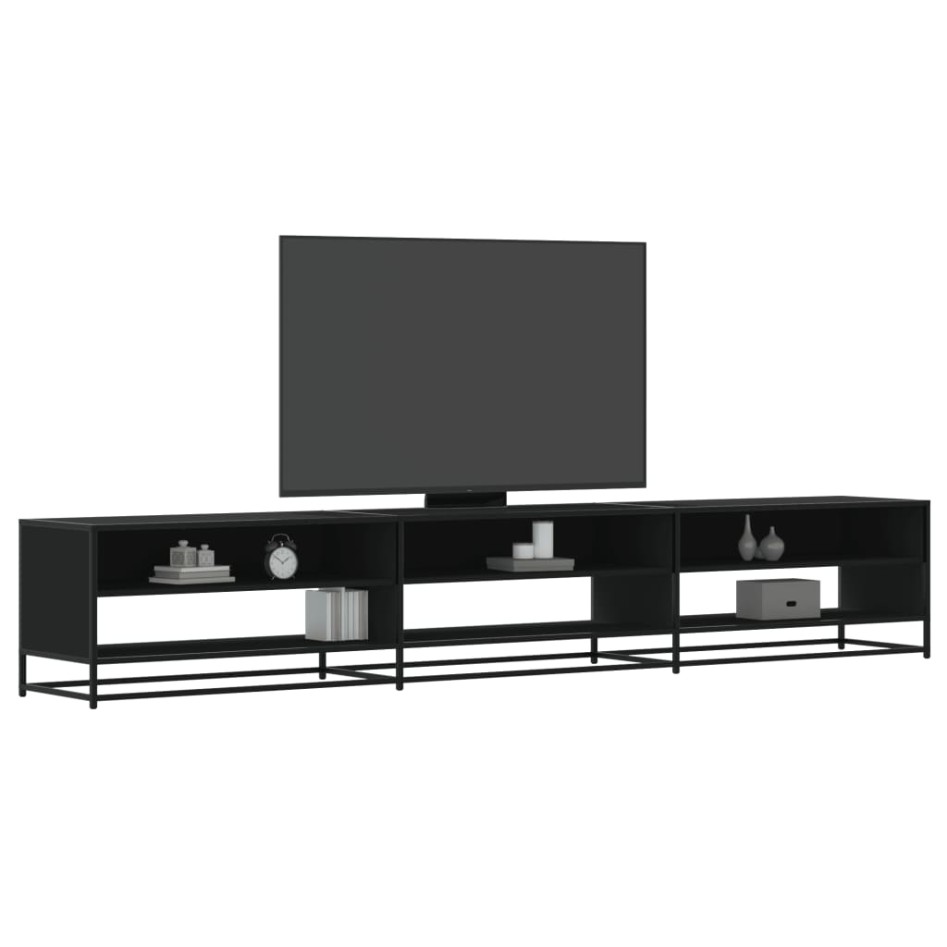Mueble de TV madera de ingeniería negro 270x40x46