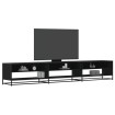 Mueble de TV madera de ingeniería negro 270x40x46 cm