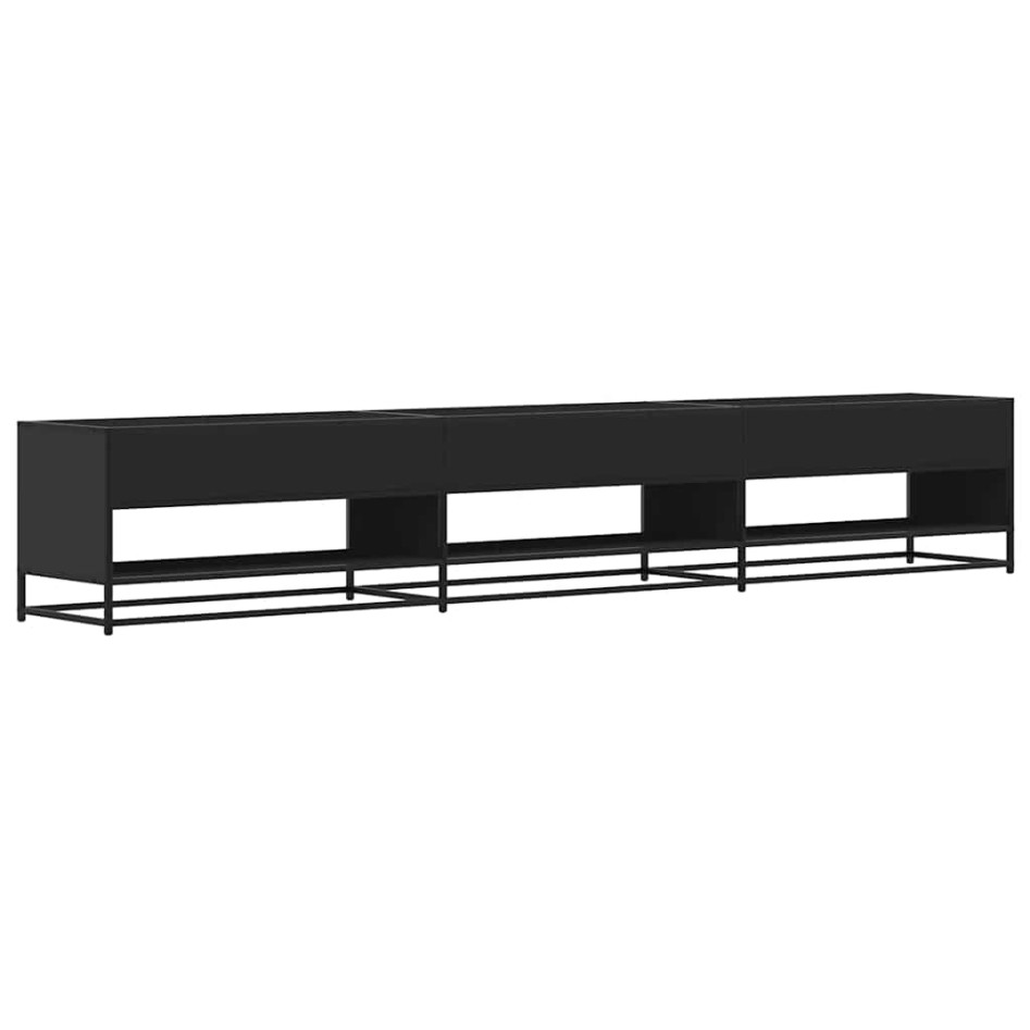 Mueble de TV madera de ingeniería negro 270x40x46