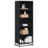 Estantería de madera de ingeniería negra 60x35x170,5