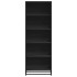Estantería de madera de ingeniería negra 60x35x170,5