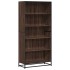 Estantería madera de ingeniería marrón roble 80,5x35x170,5