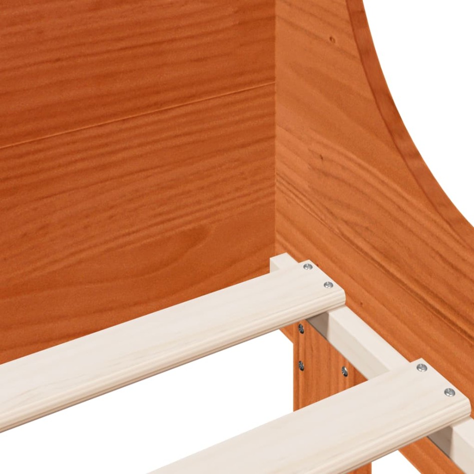 Estructura de cama sin colchón madera de pino marrón 90x200