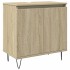 Set de muebles de baño 3 pzas madera contrachapada roble