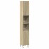 Set de muebles de baño 3 pzas madera contrachapada roble
