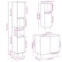 Set de muebles de baño 3 pzas madera contrachapada roble