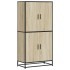 Aparador alto madera de ingeniería roble Sonoma 68x35x139