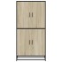 Aparador alto madera de ingeniería roble Sonoma 68x35x139