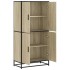 Aparador alto madera de ingeniería roble Sonoma 68x35x139