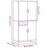 Aparador alto madera de ingeniería roble Sonoma 68x35x139