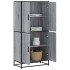 Aparador alto madera de ingeniería gris Sonoma 68x35x139